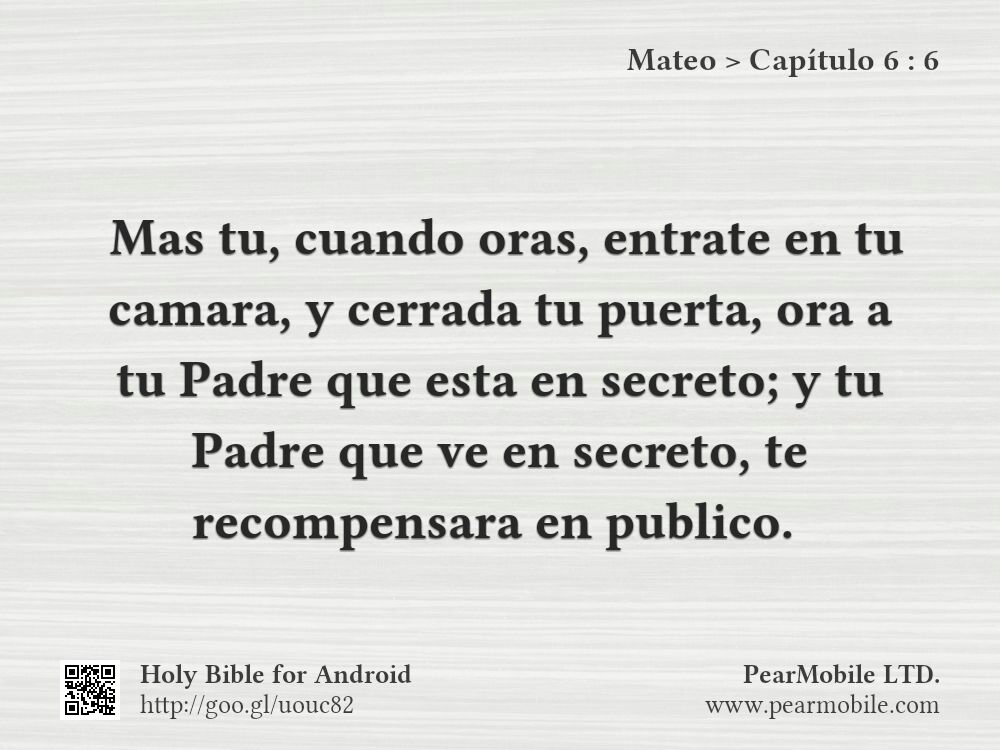 Mateo, Capítulo 6:6